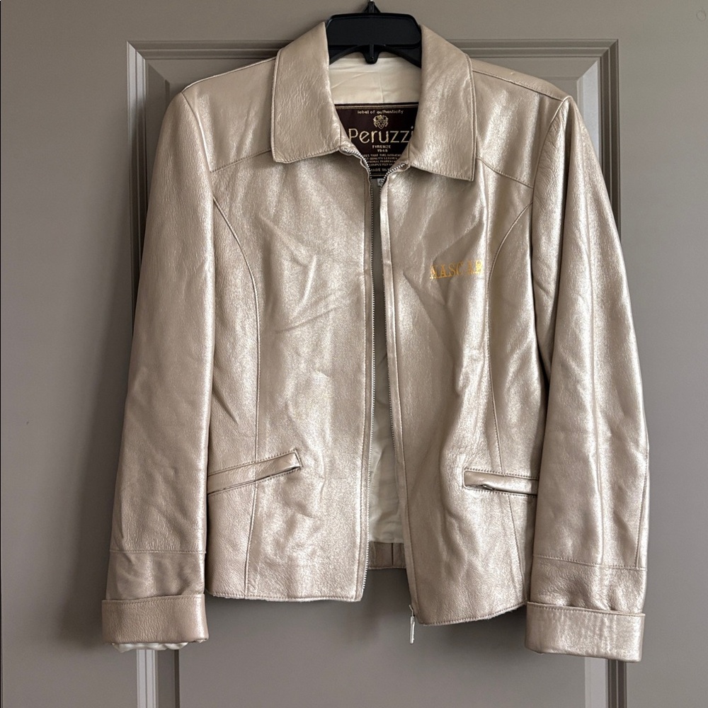 Peruzzi Metallic Leather Jacket